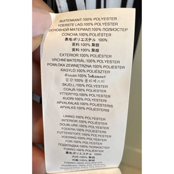 Michael Kors Tunic Striped Black And White Short Dress With Tie Woman’s 14 - Picture 16 of 16